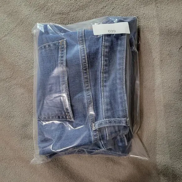 St Johns Bay Womens Jeans Size 14 Dark Wash Painters Recycle - Picture 14 of 14